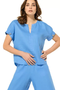 Caroline Biss Tops*3668-24 / Rechtvallende Linnen Top