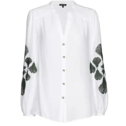 Caroline Biss Tops*1625-69 / Rechtvallende Soepele Bloes Met Broderie