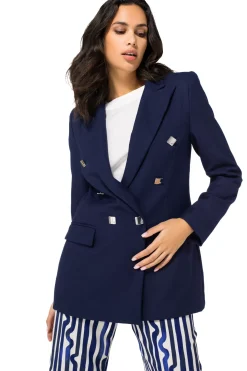 Caroline Biss Tops*1634-91 / Rechtvallende Top Met Mouweffect