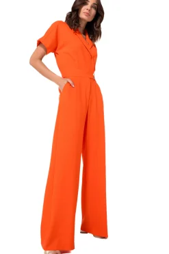Caroline Biss Broeken*1580-53 / Soepelvallende Comfortabele Jumpsuit, Wijd Been