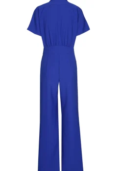 Caroline Biss Broeken*1580-26 / Soepelvallende Comfortabele Jumpsuit, Wijd Been