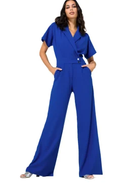 Caroline Biss Broeken*1580-26 / Soepelvallende Comfortabele Jumpsuit, Wijd Been