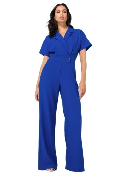 Caroline Biss Broeken*1580-26 / Soepelvallende Comfortabele Jumpsuit, Wijd Been