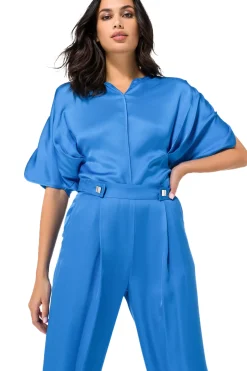 Caroline Biss Tops*1629-27 / Soepelvallende Geklede Top