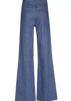 Caroline Biss Broeken*1515-24 / Soepelvallende Geklede Jeans, Wijd Been, Normal Waist
