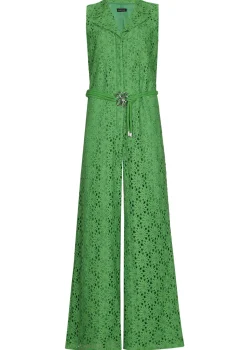 Caroline Biss Broeken*1529-63 / Soepelvallende Jumpsuit In Kant, Wijd Been
