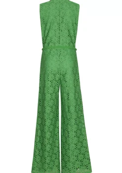Caroline Biss Broeken*1529-63 / Soepelvallende Jumpsuit In Kant, Wijd Been