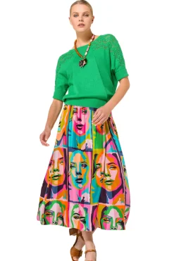 Caroline Biss Rokken*1702-79 / Soepelvallende Midirok Pop-Art