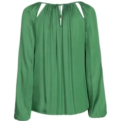 Caroline Biss Tops*1687-62 / Soepelvallende Rechte Bloes Met Decollete Effect