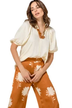 Caroline Biss Tops*1688-34 / Soepelvallende Rechtvallende Bloes