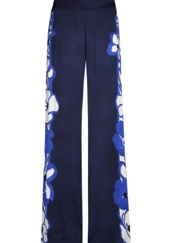 Caroline Biss Broeken*1552-29 / Soepelvallende Shiny Broek, Recht Been, Normal Waist