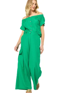 Caroline Biss Broeken*3554-61 / Wijde Broek Katoenmix, Normal Waist